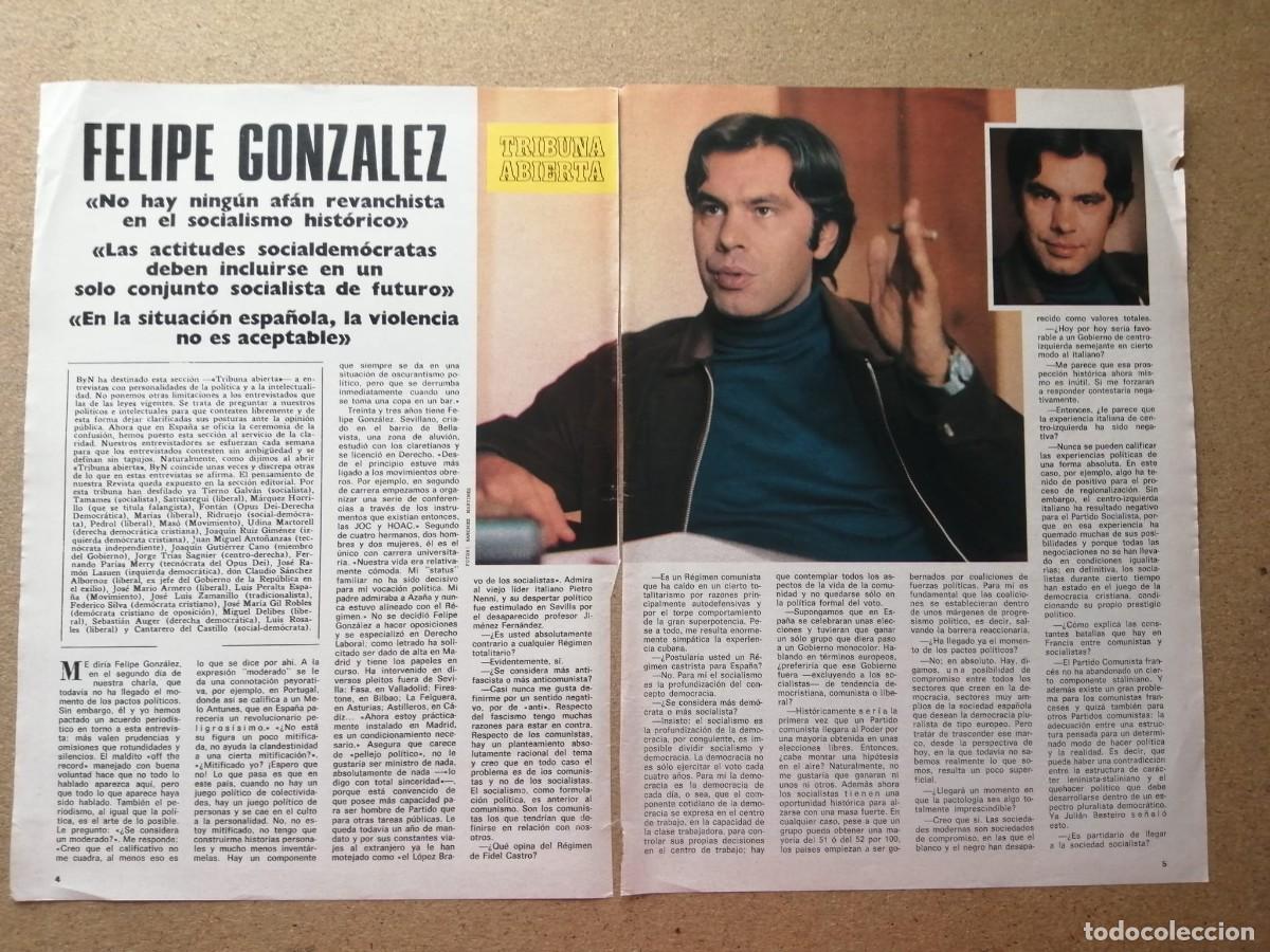Otros art&iacute;culos de coleccionismo en papel: REPORTAJE. FELIPE GONZALEZ
