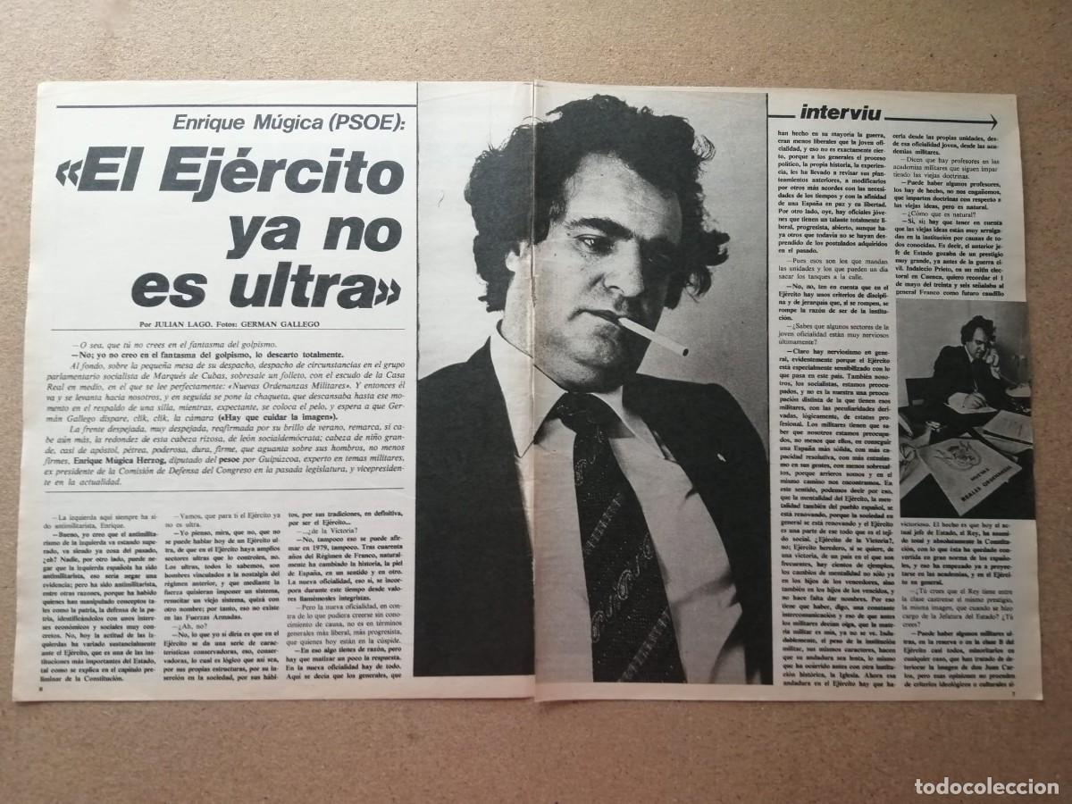 Otros art&iacute;culos de coleccionismo en papel: REPORTAJE. ENRIQUE MUGICA, EL EJERCITO YA NO ES ULTRA