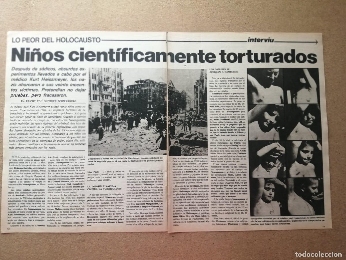 Otros art&iacute;culos de coleccionismo en papel: REPORTAJE. LO PEOR DEL HOLOCAUSTO. NI&Ntilde;OS CIENTIFICAMENTE TORTURADOS