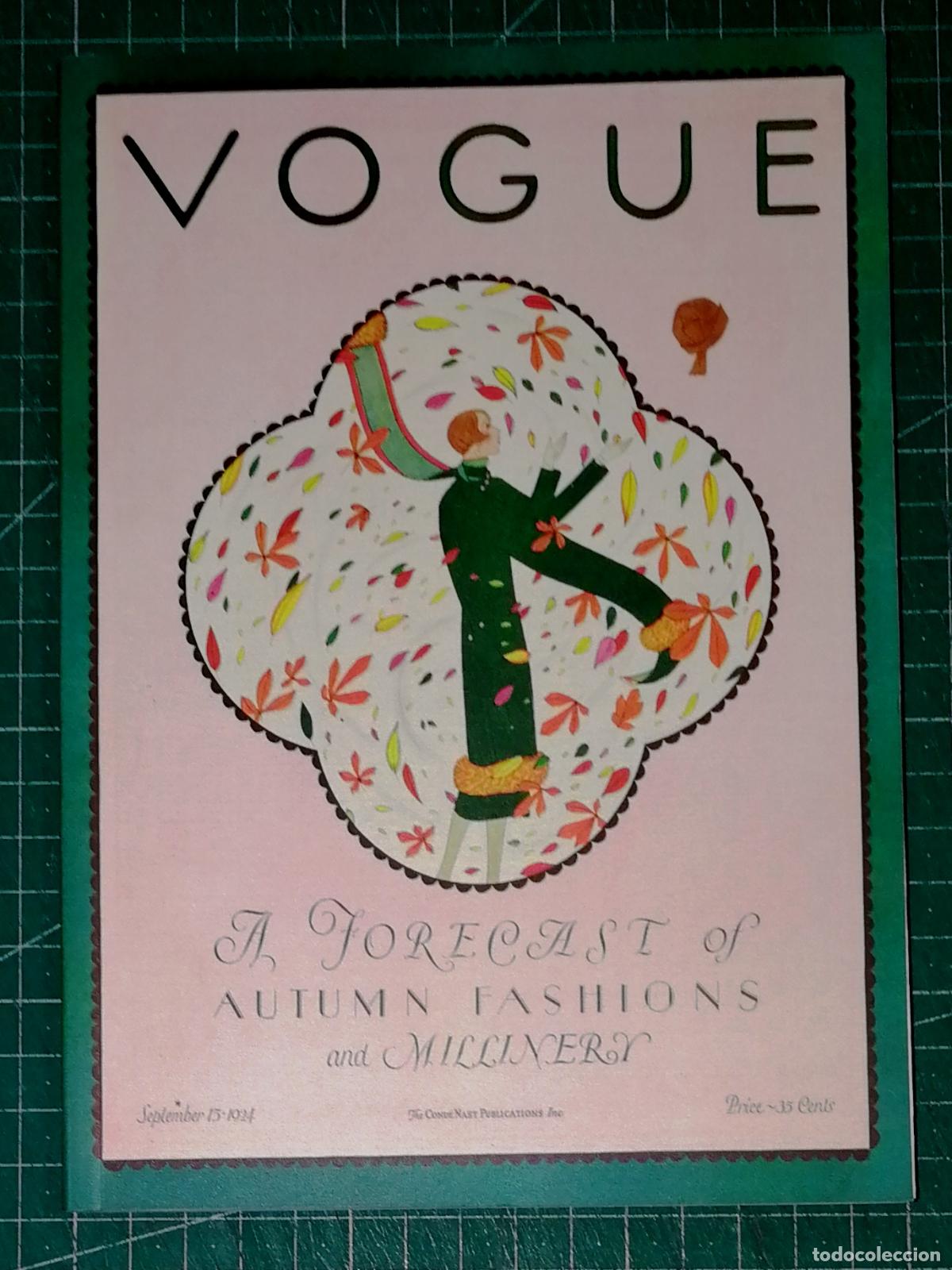Otros art&iacute;culos de coleccionismo en papel: CUADERNO, BLOC DE NOTAS... PORTADA VOGUE September 15 1924
