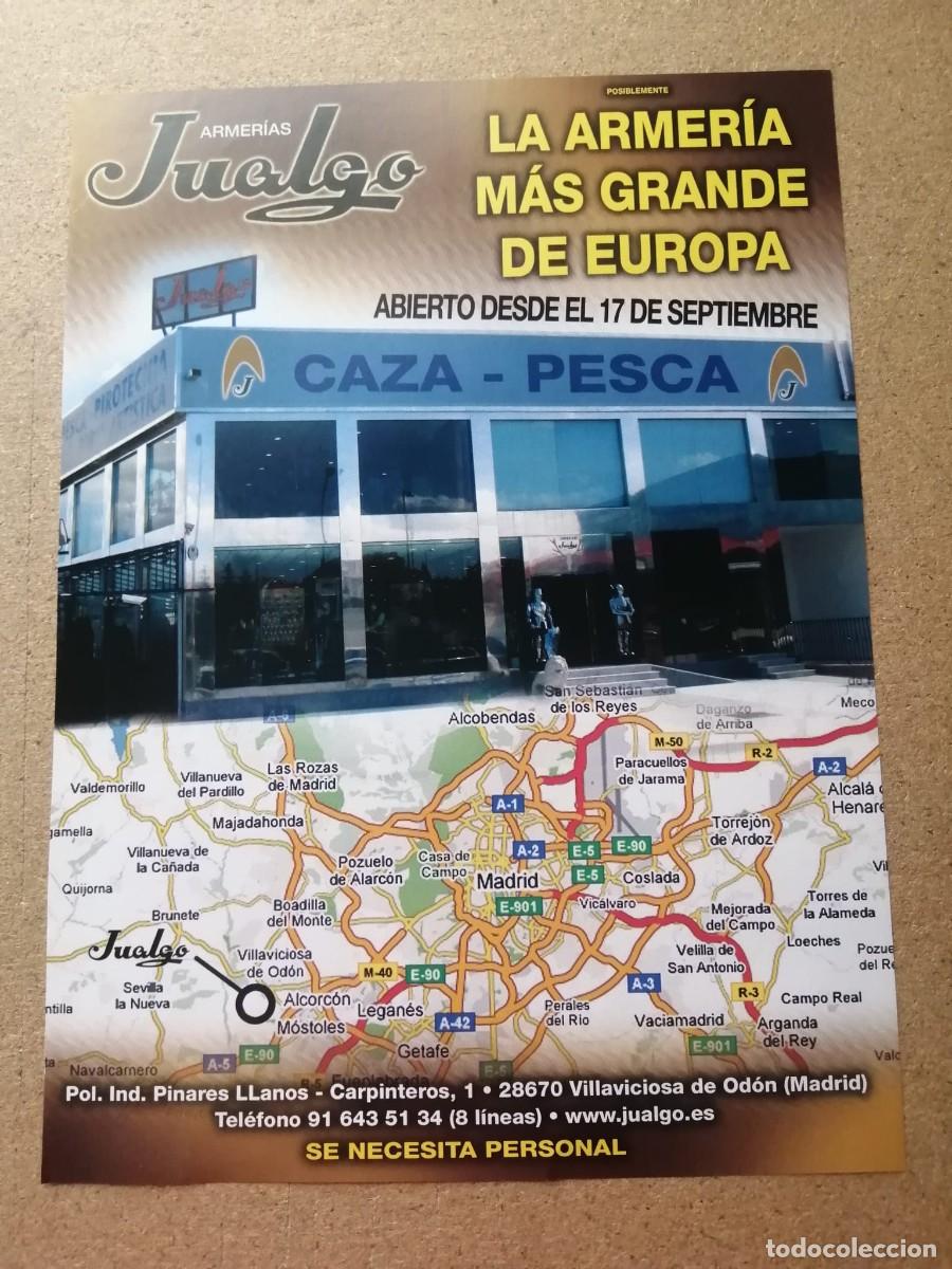 Otros art&iacute;culos de coleccionismo en papel: ANUNCIO. JUALGO, LA ARMERIA MAS GRANDE DE EUROPA (VILLAVICIOSA DE ODON, MADRID)