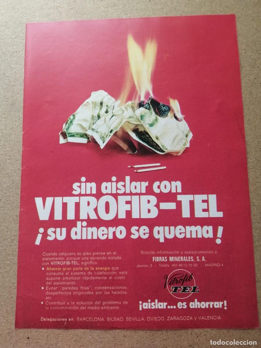 Otros art&iacute;culos de coleccionismo en papel: ANUNCIO. AISLAMIENTOS VITROFIB TEL