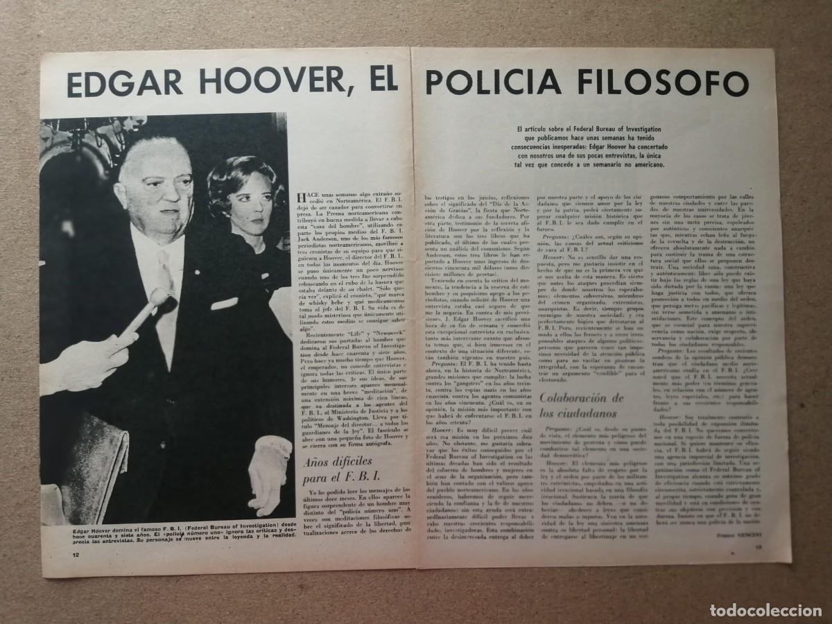 Otros art&iacute;culos de coleccionismo en papel: REPORTAJE. EDGAR HOOVER, EL POLICIA FILOSOFO