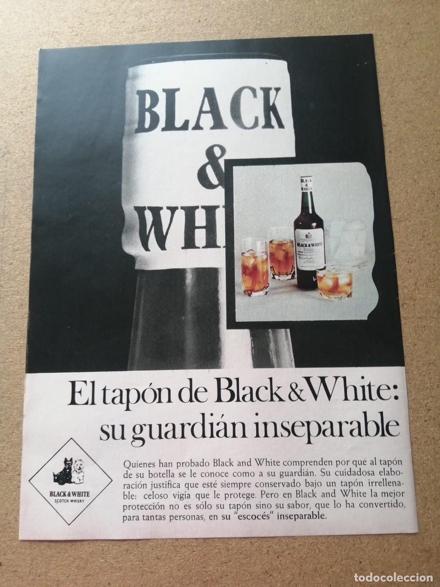 Otros art&iacute;culos de coleccionismo en papel: ANUNCIO. WHISKY BLACK & WHITE