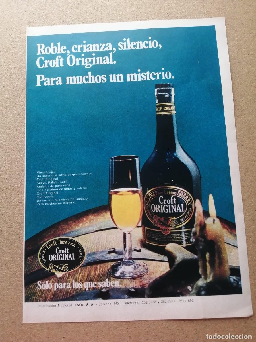 Otros art&iacute;culos de coleccionismo en papel: ANUNCIO. VINO DE JEREZ CROFT