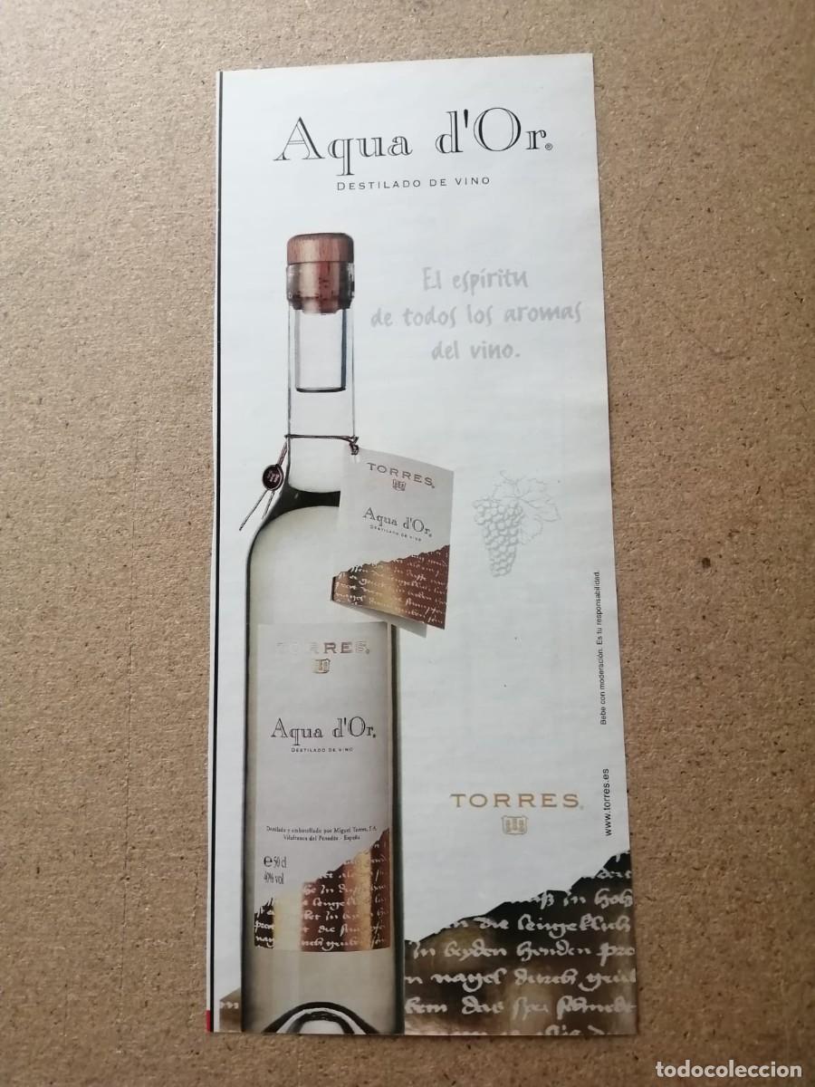 Otros art&iacute;culos de coleccionismo en papel: ANUNCIO. ACQUA D' OR, DE TORRES