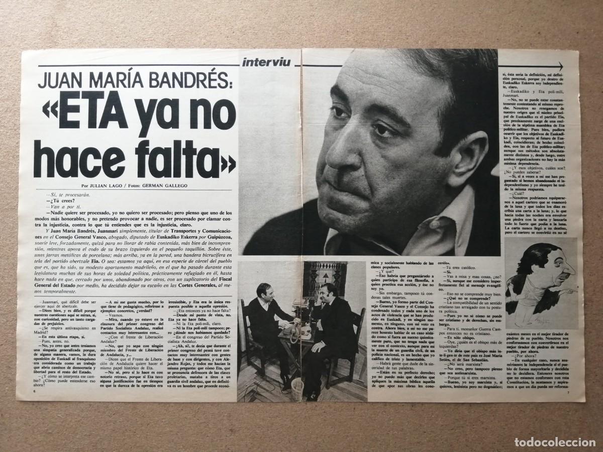 Otros art&iacute;culos de coleccionismo en papel: REPORTAJE. JUAN MARI BANDRES. ETA YA NO HACE FALTA