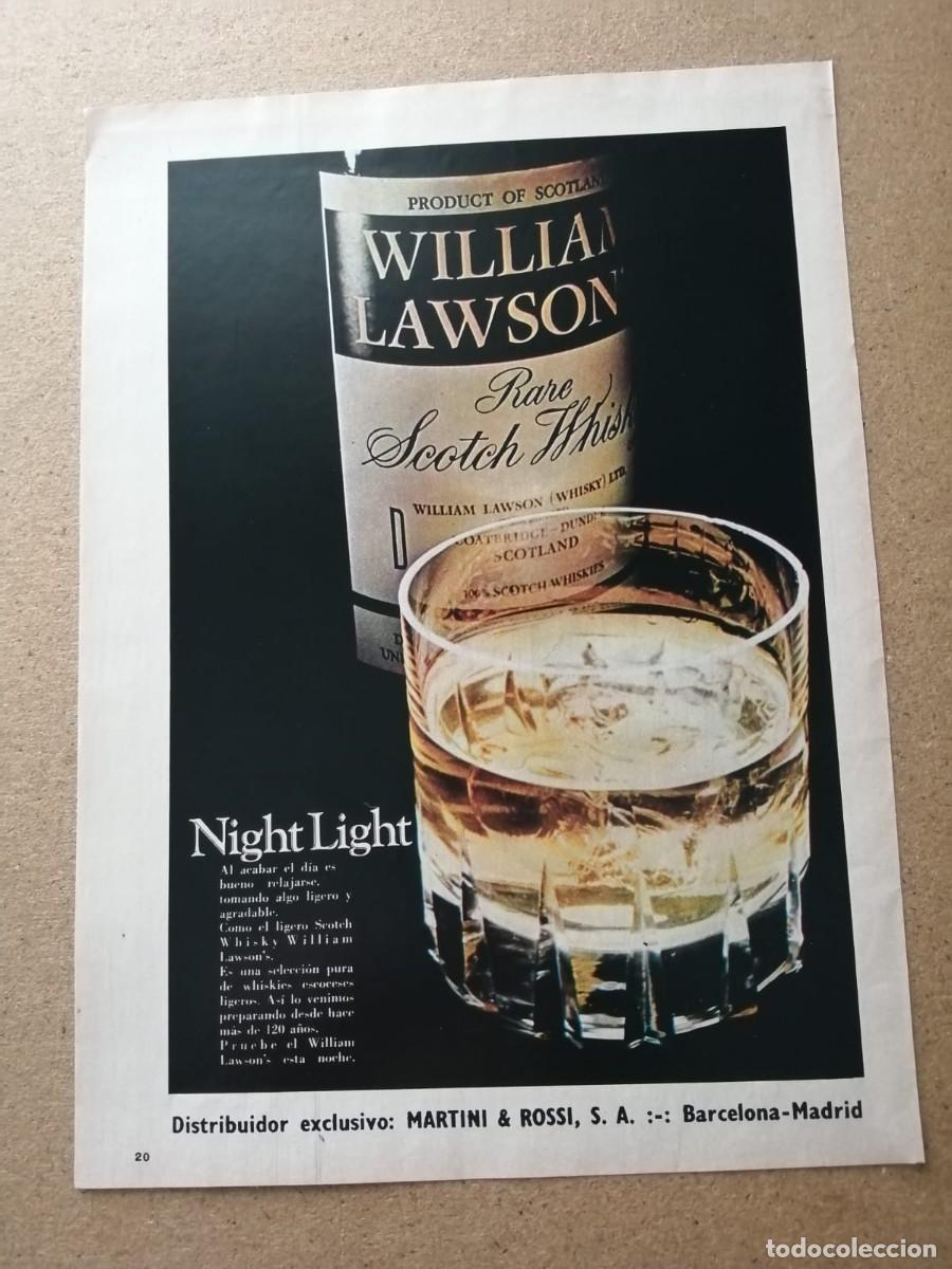 Otros art&iacute;culos de coleccionismo en papel: ANUNCIO. WILLIAM LAWSON'S SCOTCH WHISKY