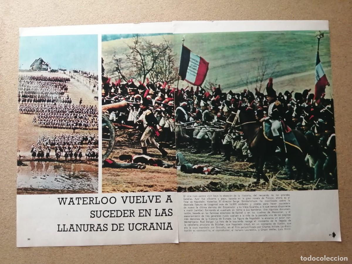 Otros art&iacute;culos de coleccionismo en papel: REPORTAJE. RODAJE DEL FILM WATERLOO (CON CHRISTOPHER PLUMMER - ROD STEIGER - ORSON WELLES)
