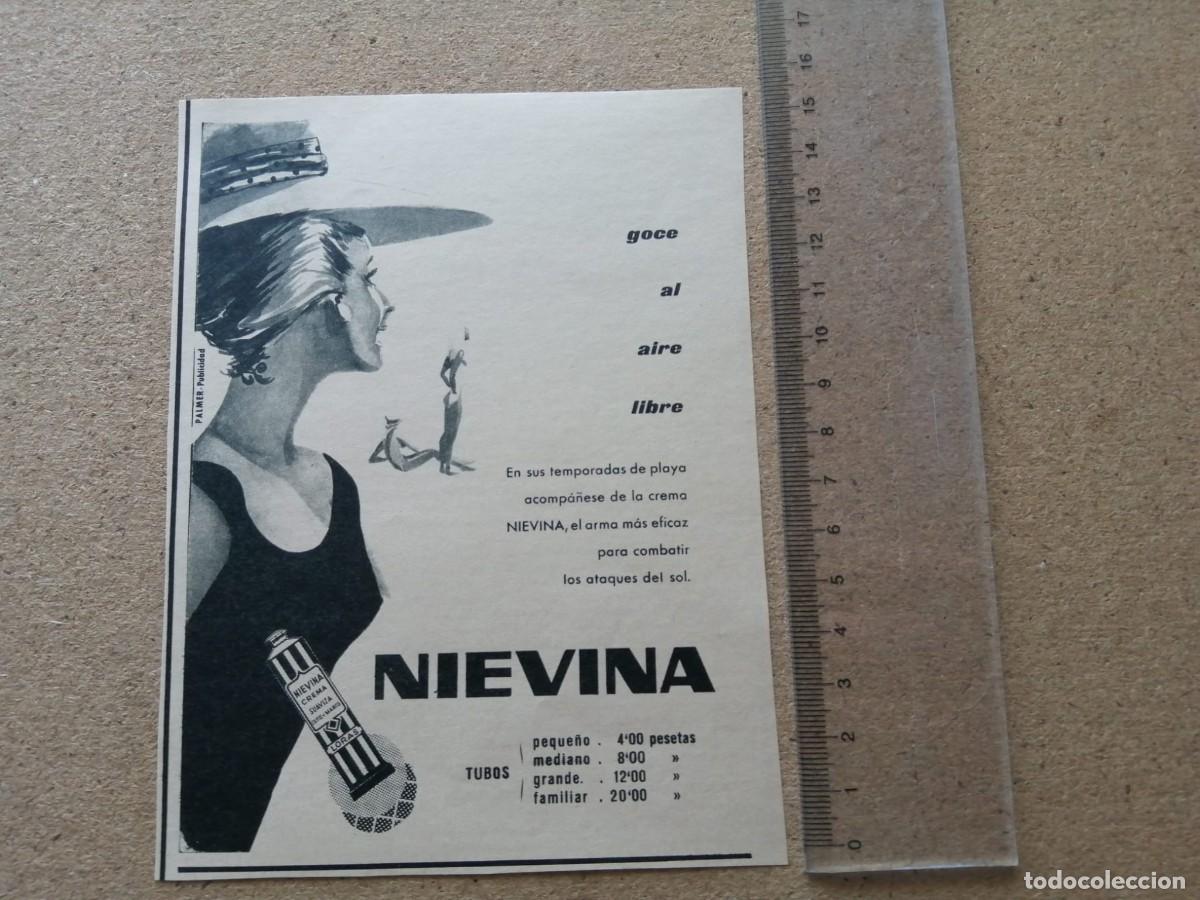Otros art&iacute;culos de coleccionismo en papel: ANUNCIO. NIEVINA, GOCE AL AIRE LIBRE