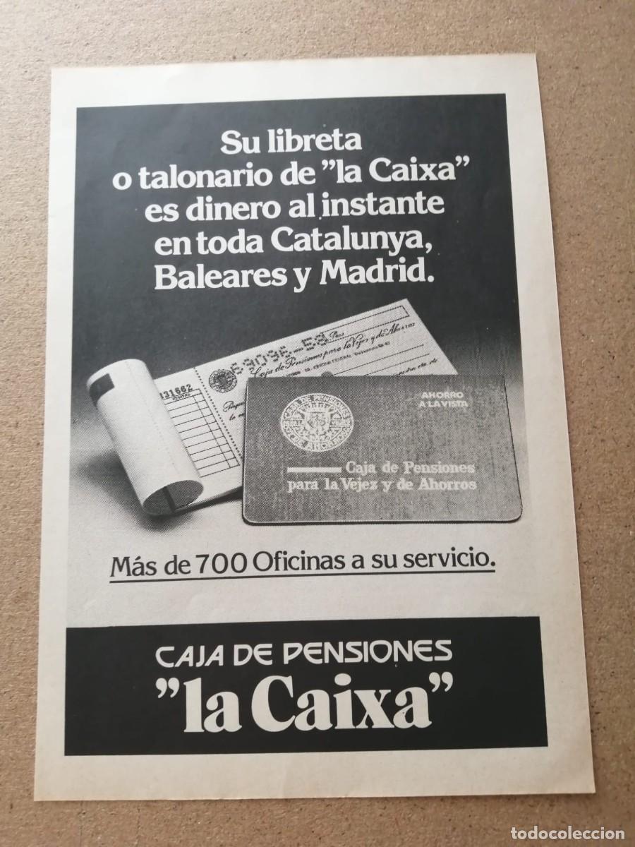 Otros art&iacute;culos de coleccionismo en papel: ANUNCIO. LIBRETA Y TALONARIOS LA CAIXA