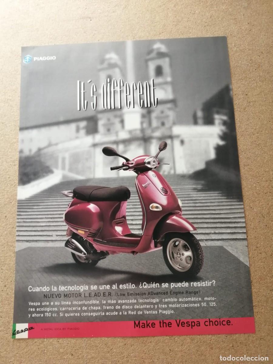Otros art&iacute;culos de coleccionismo en papel: ANUNCIO. VESPA IT'S DIFFERENT