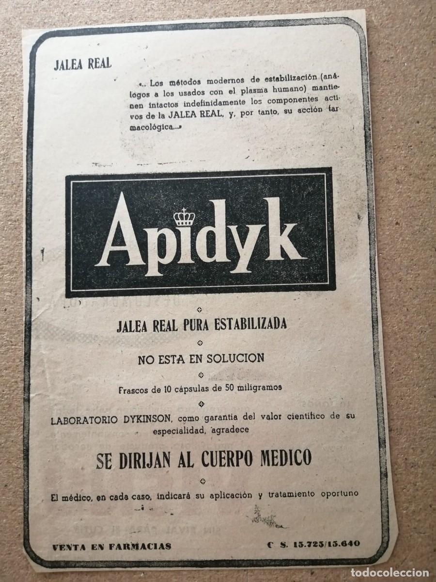 Otros art&iacute;culos de coleccionismo en papel: ANUNCIO. JALEA REAL APIDYK