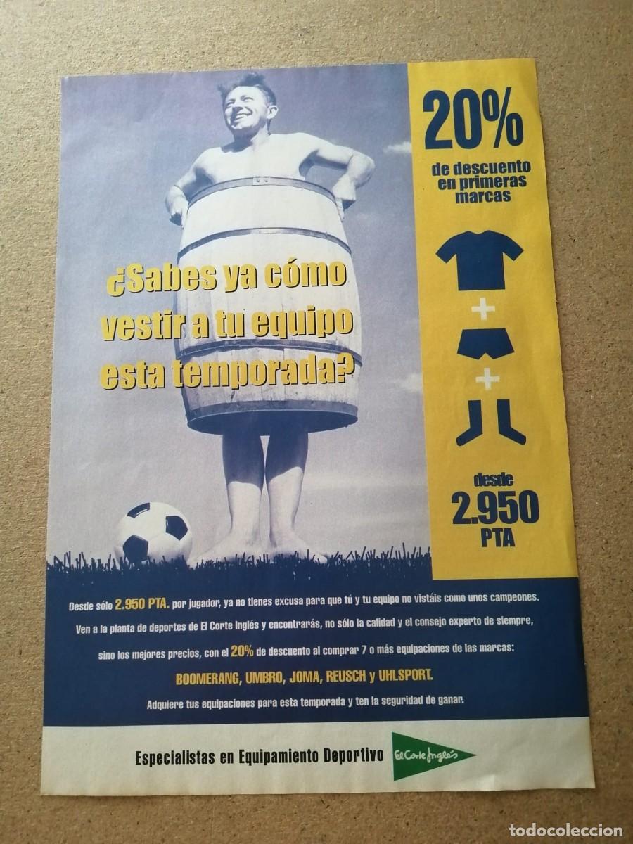 Otros art&iacute;culos de coleccionismo en papel: ANUNCIO. EL CORTE INGLES, SPECIALISTAS EN EQUIPAMIENTO DEPORTIVO