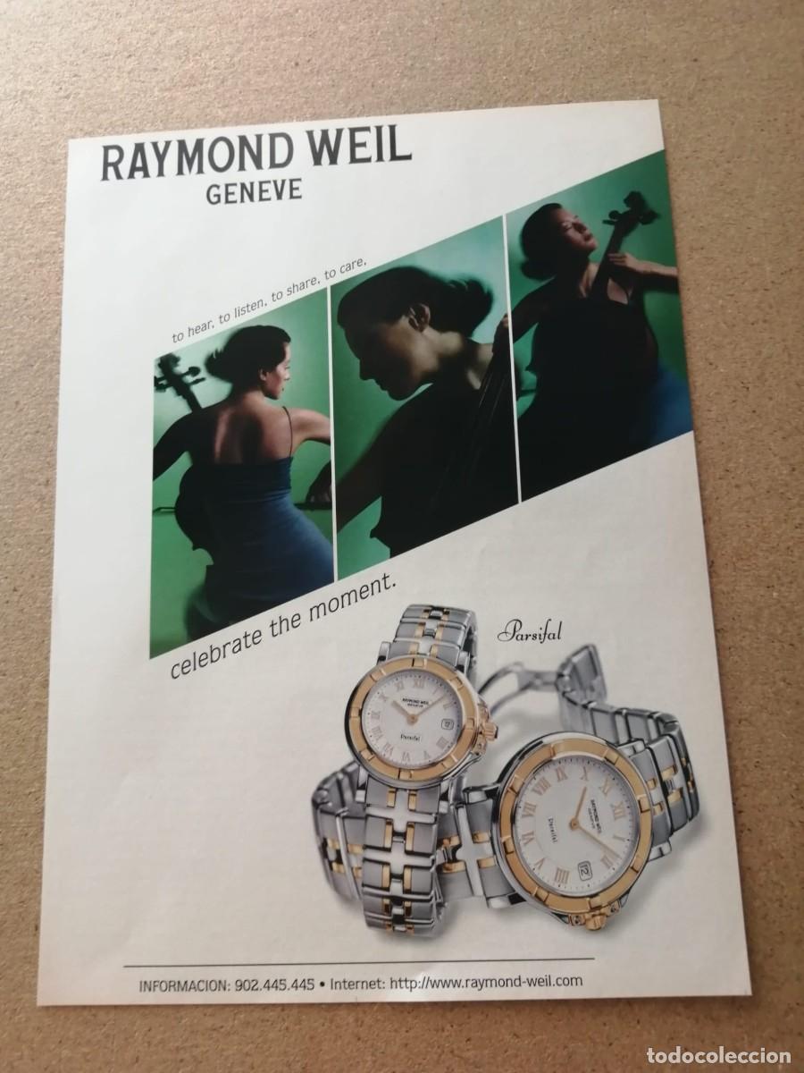 Otros art&iacute;culos de coleccionismo en papel: ANUNCIO. RELOJES RAYMOND VEIL, GENEVE