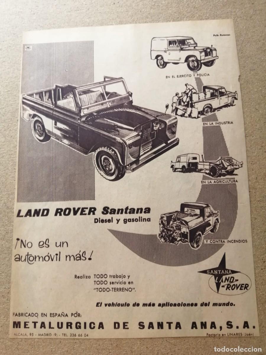 Otros art&iacute;culos de coleccionismo en papel: ANUNCIO. LAND ROVER SANTANA DIESEL Y GASOLINA