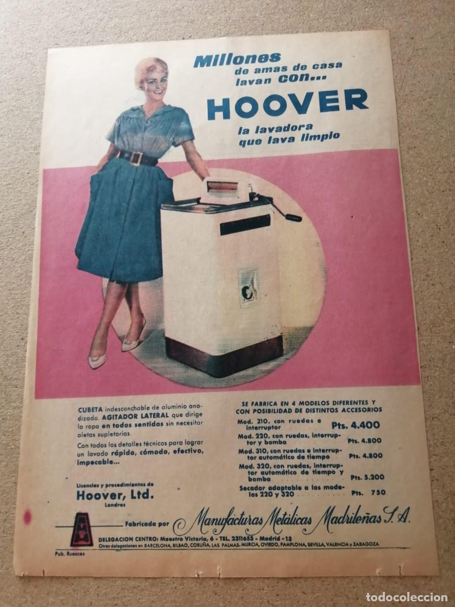 Otros art&iacute;culos de coleccionismo en papel: ANUNCIO. LAVADORA HOOVER