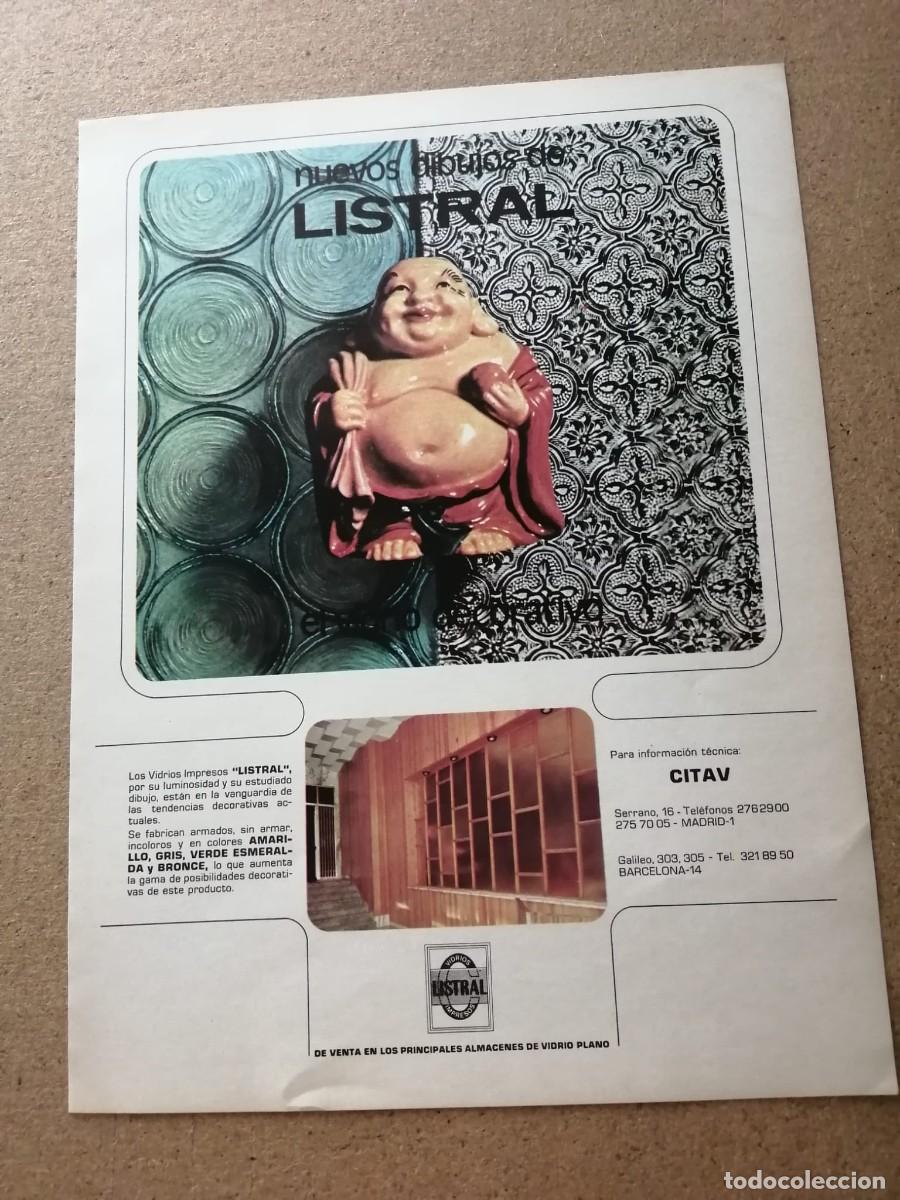 Otros art&iacute;culos de coleccionismo en papel: ANUNCIO. VIDRIOS IMPRESOS LISTRAL