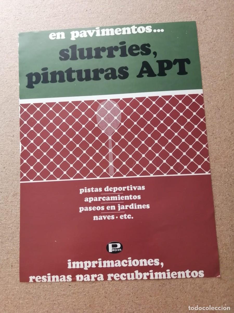 Otros art&iacute;culos de coleccionismo en papel: ANUNCIO. PAVIMENTOS SLURRIES, PINTURAS APT