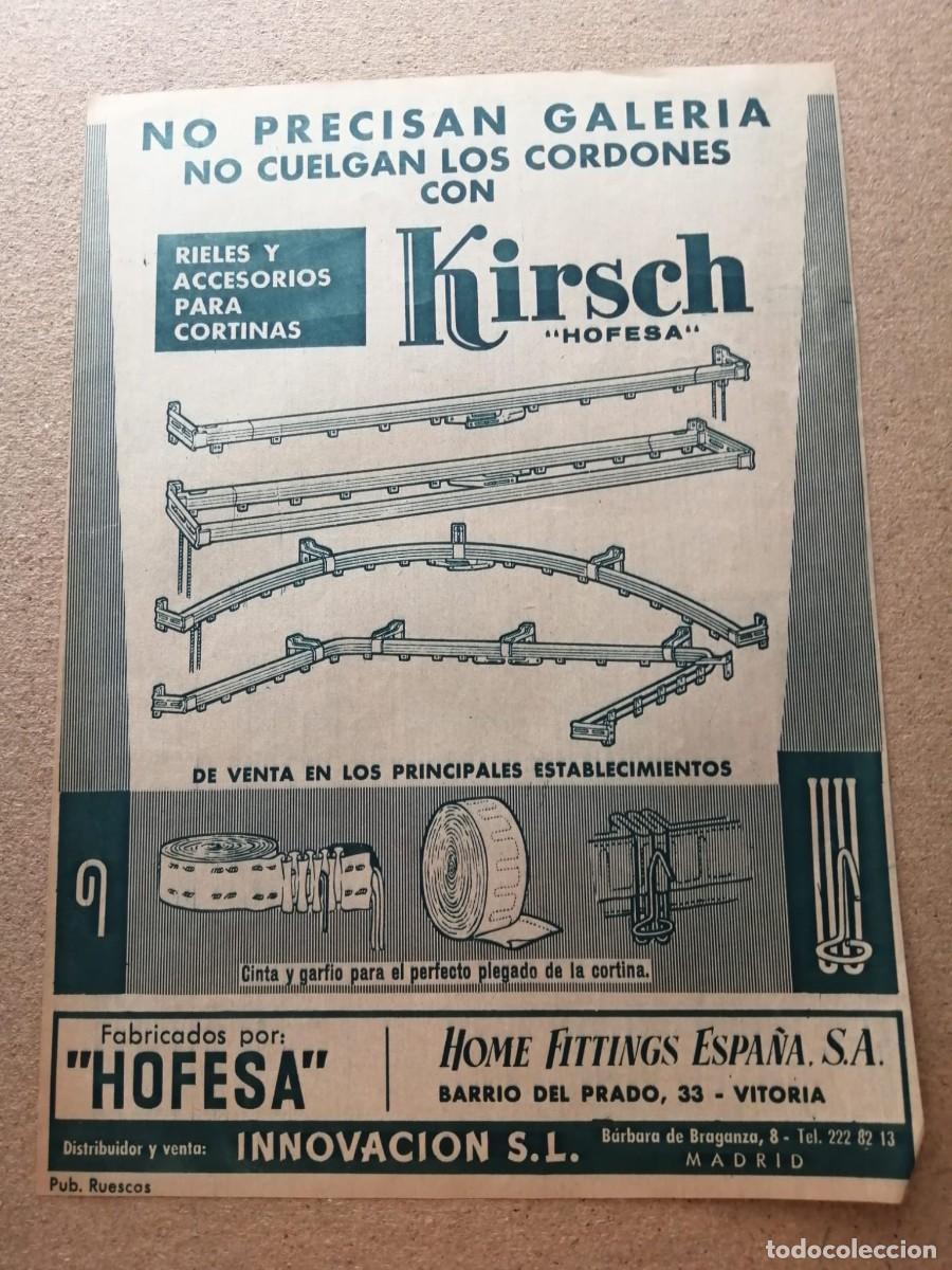 Otros art&iacute;culos de coleccionismo en papel: ANUNCIO. RIELES KIRSCH