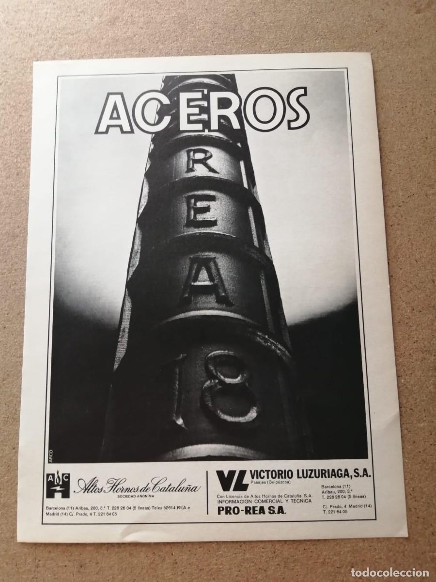 Otros art&iacute;culos de coleccionismo en papel: ANUNCIO. ACEROS REA 8