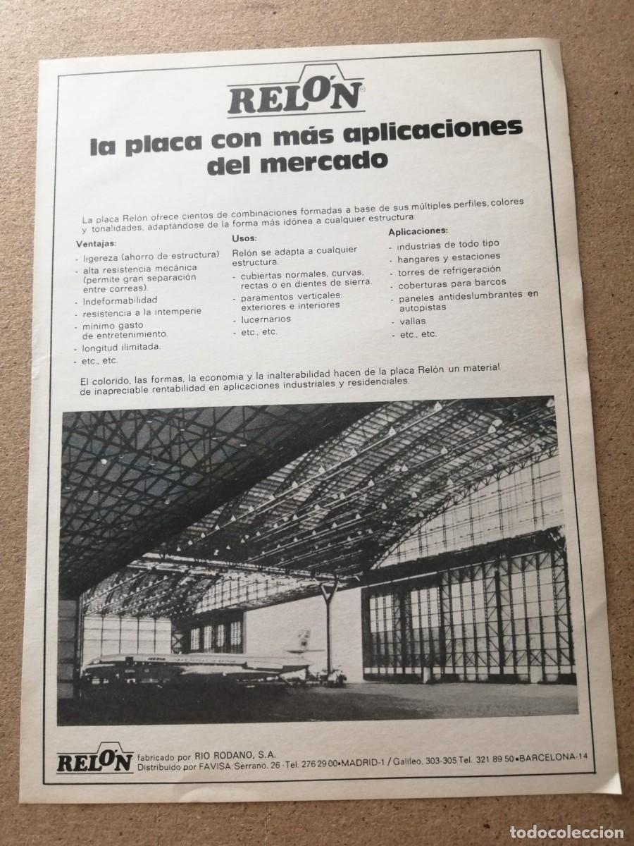 Otros art&iacute;culos de coleccionismo en papel: ANUNCIO. RELON LA PLACA CON MAS APLICACIONES DEL MERCADO