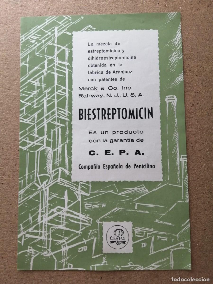 Otros art&iacute;culos de coleccionismo en papel: ANUNCIO. BIESTREPTOMICIN