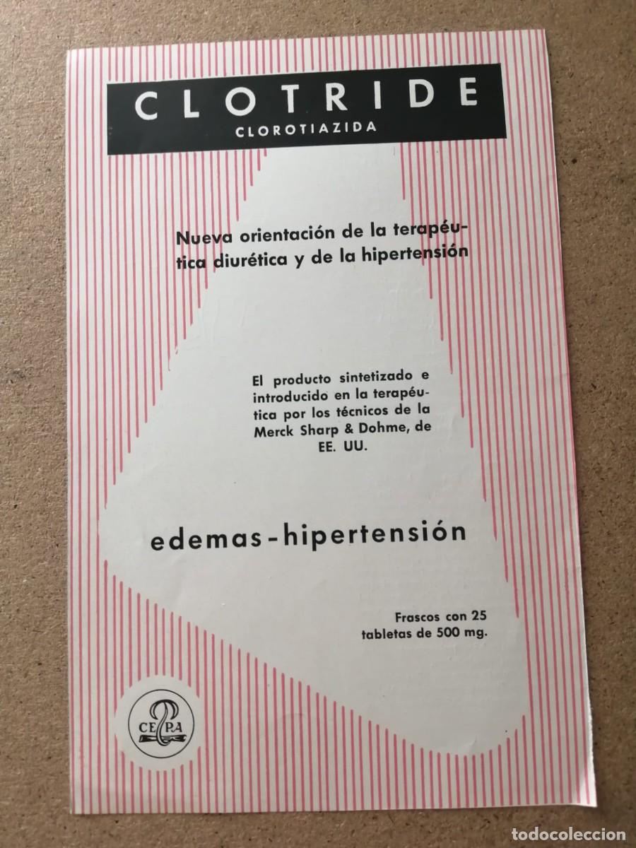 Otros art&iacute;culos de coleccionismo en papel: ANUNCIO. CLOTRIDE, ENEMAS - HIPERTENSION