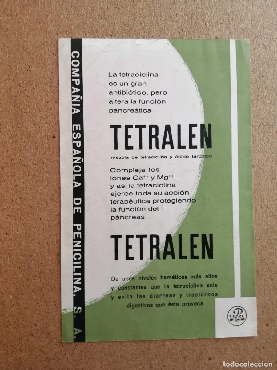 Otros art&iacute;culos de coleccionismo en papel: ANUNCIO. TETRALEN ANTIBIOTICO