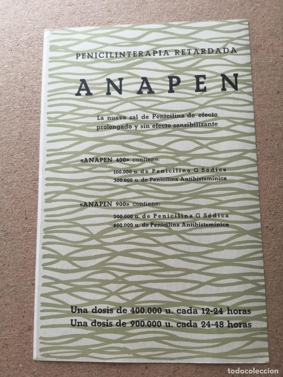 Otros art&iacute;culos de coleccionismo en papel: ANUNCIO. ANAPEN PENICILINTERAPIA RETARDADA