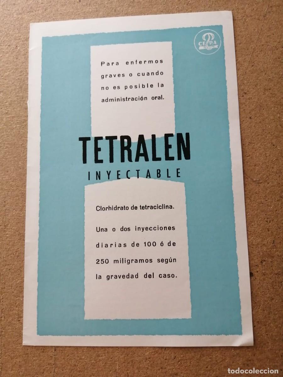 Otros art&iacute;culos de coleccionismo en papel: ANUNCIO. TETRALEN INYECTABLE