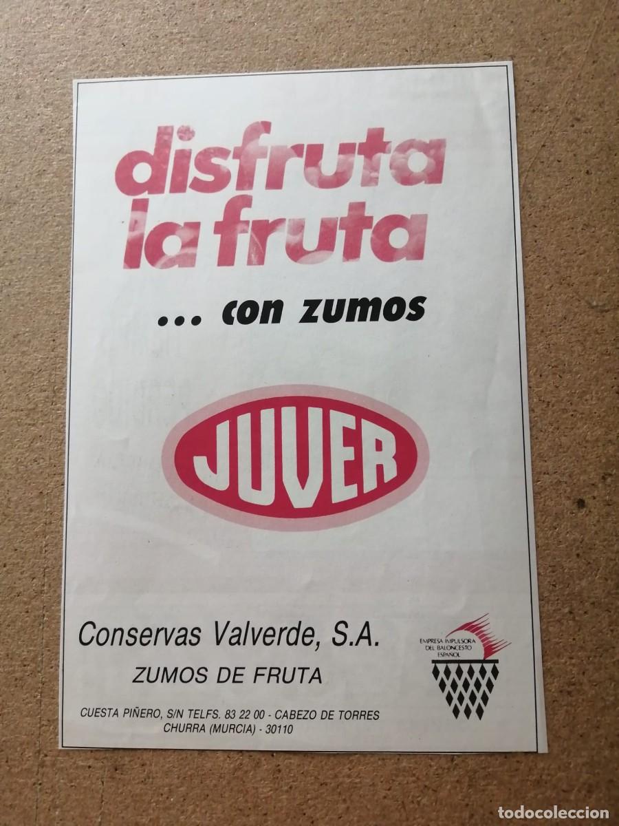 Otros art&iacute;culos de coleccionismo en papel: ANUNCIO. ZUMOS JUVER
