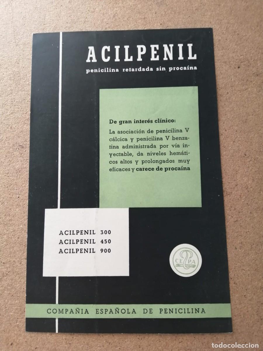 Otros art&iacute;culos de coleccionismo en papel: ANUNCIO. ACILPENIL PENICILINA RETARDADA SIN PROCAINA