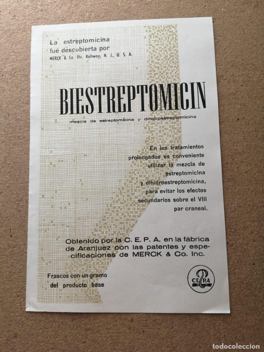 Otros art&iacute;culos de coleccionismo en papel: ANUNCIO. BIESTREPTOMICIN