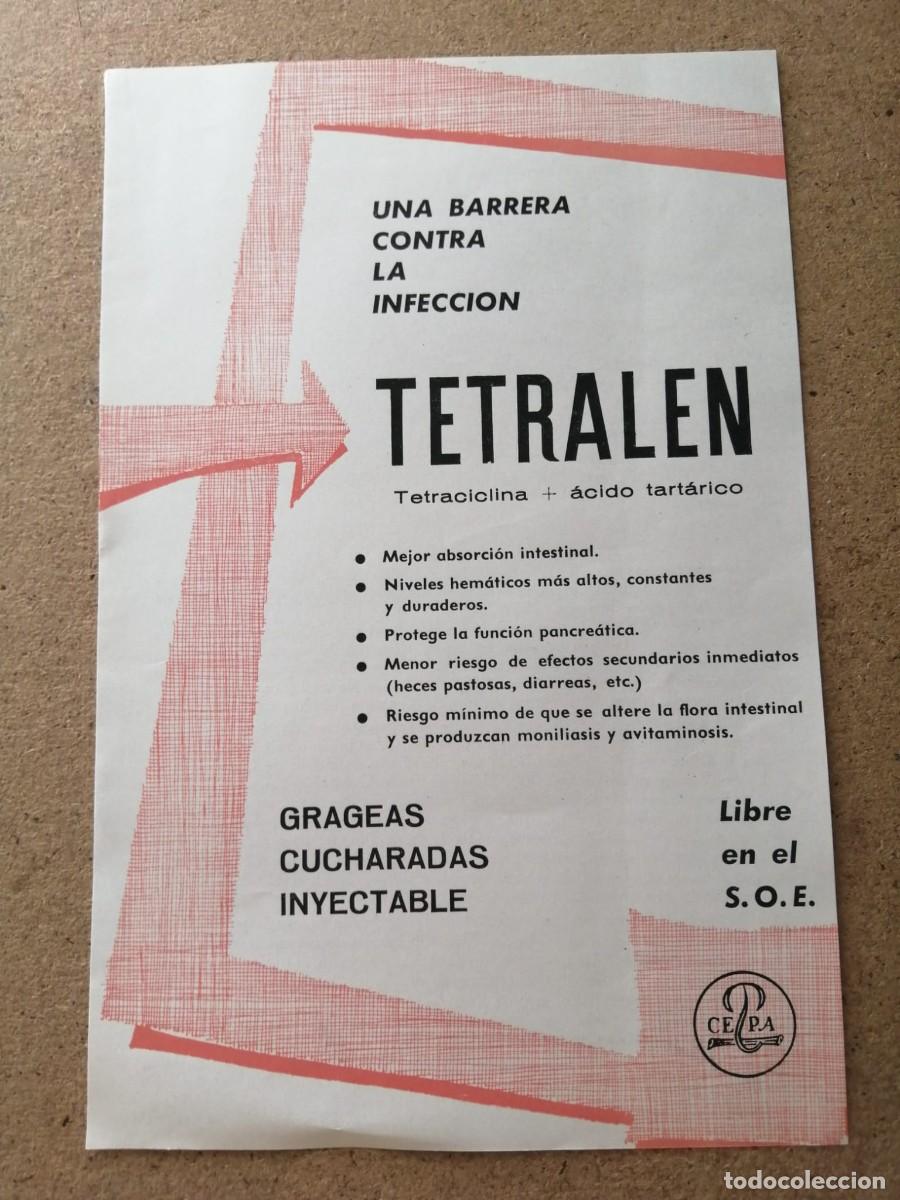 Otros art&iacute;culos de coleccionismo en papel: ANUNCIO. TETRALEN - TETRACICLINA