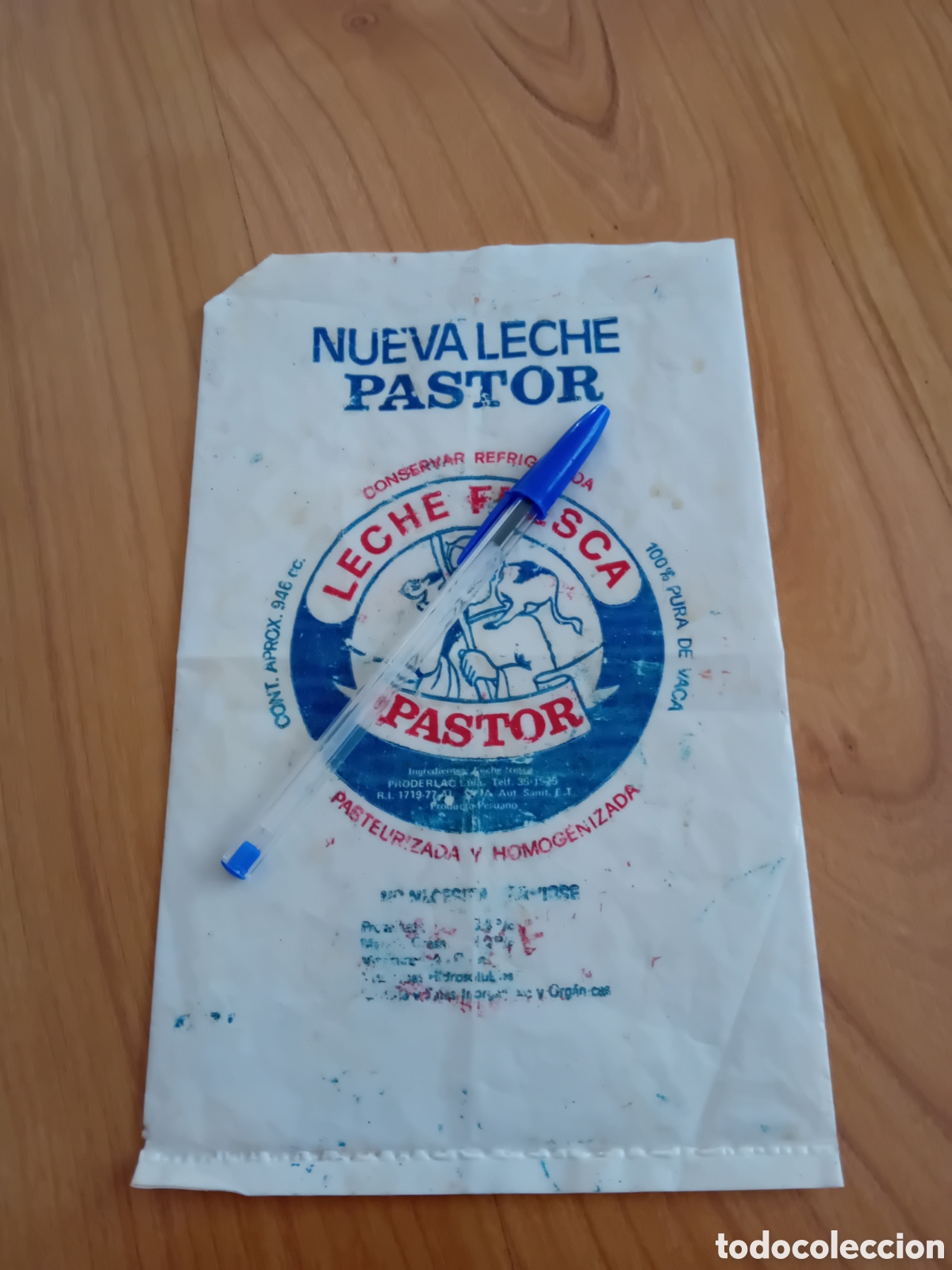 Otros art&iacute;culos de coleccionismo en papel: BOLSA DE PL&Aacute;STICO DE LA LECHE PASTOR. PRODERLAC. PER&Uacute;. A&Ntilde;OS 80