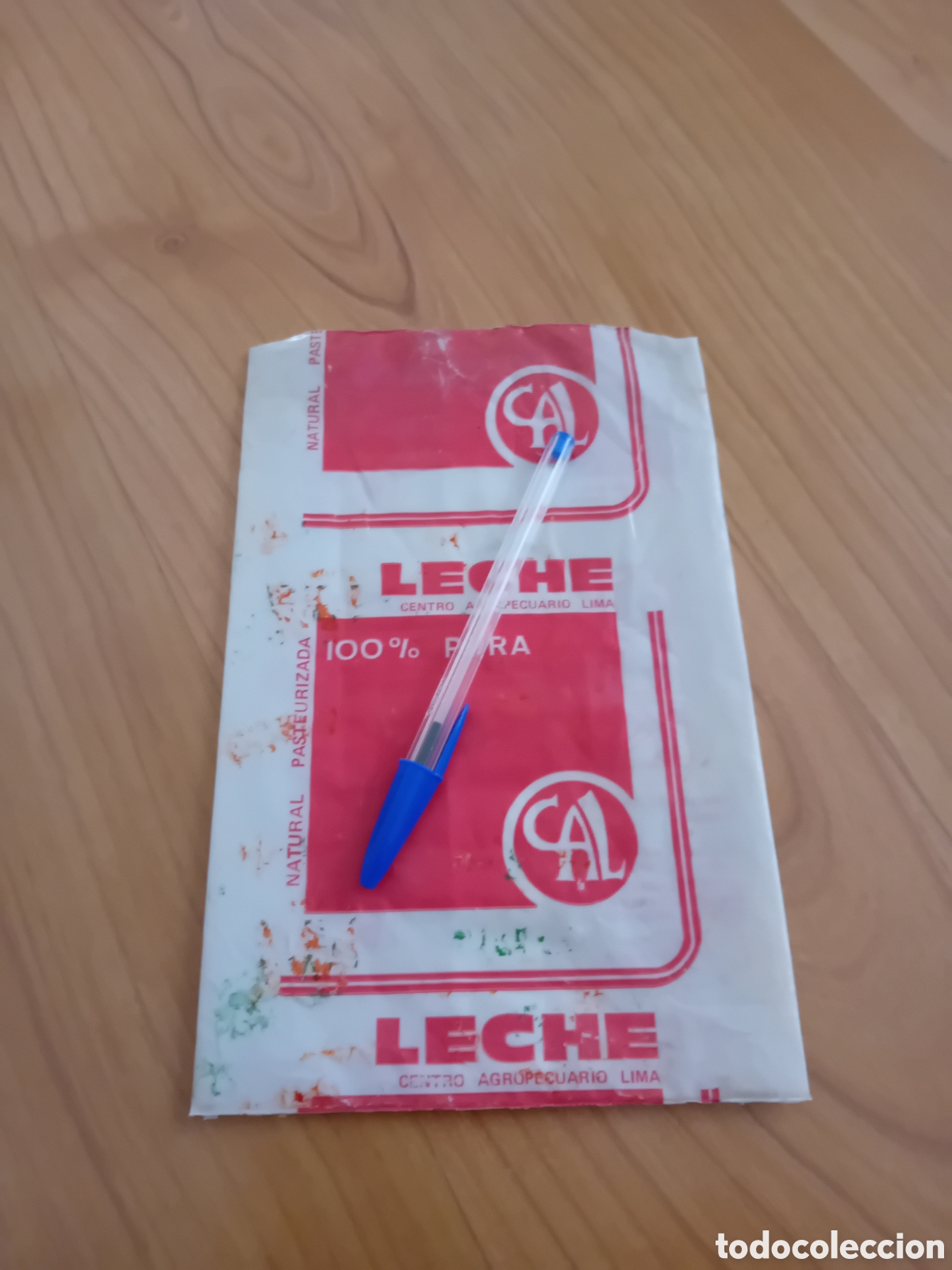 Otros art&iacute;culos de coleccionismo en papel: BOLSA DE PL&Aacute;STICO DE LA LECHE CAL. PER&Uacute;. A&Ntilde;OS 80