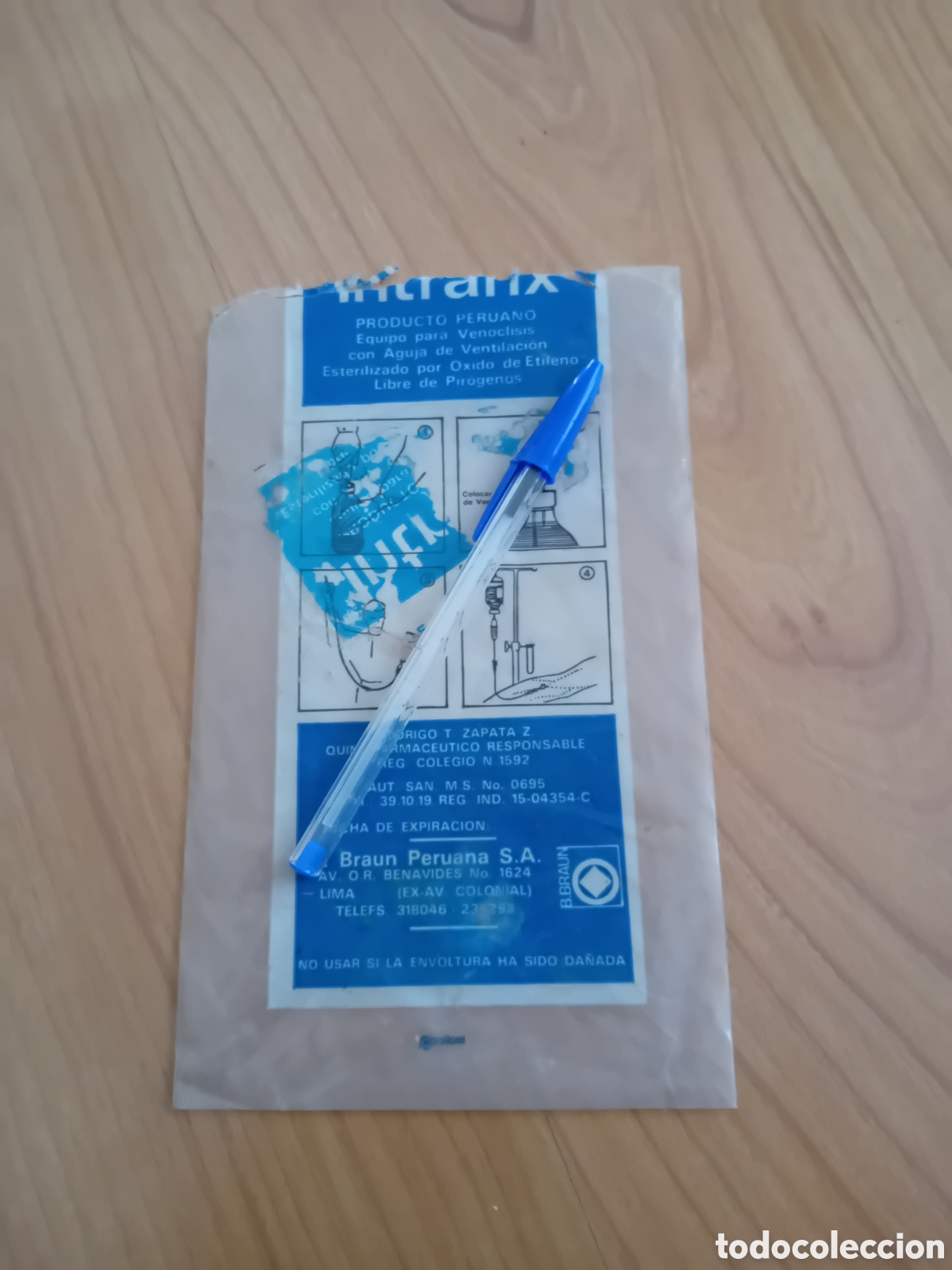 Otros art&iacute;culos de coleccionismo en papel: BOLSA DE PL&Aacute;STICO PARA SUERO. VENOCLISIS. BRAUN PERUANA. PER&Uacute;. A&Ntilde;OS 80