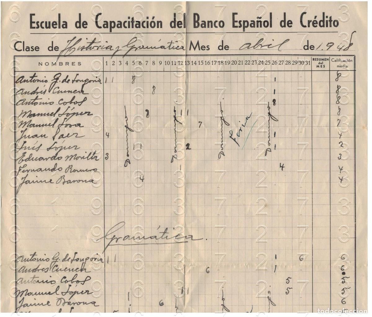 Otros art&iacute;culos de coleccionismo en papel: SEVILLA GONZALO DE LOS RIOS ESCUELA CAPACITACION BANCO ESPA&Ntilde;OL DE CREDITO 1948 C12