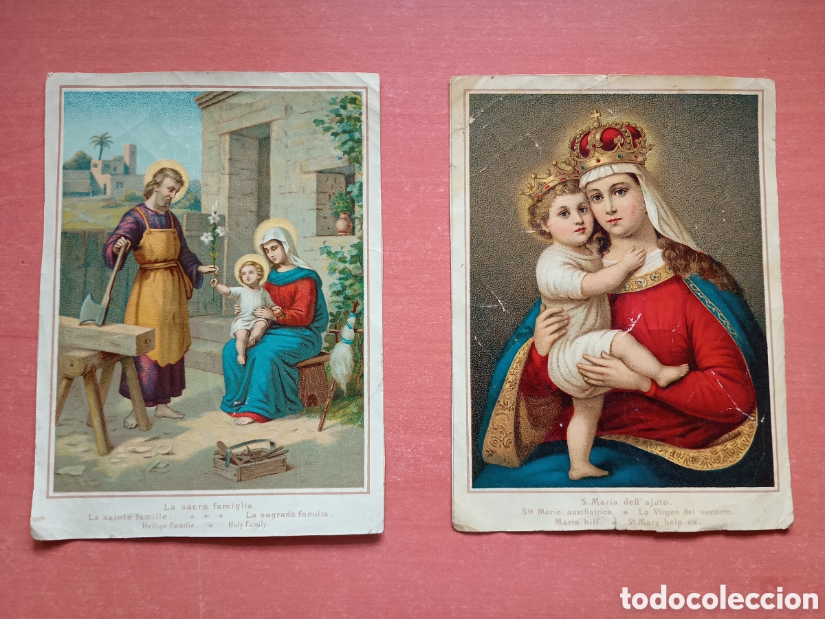 Otros art&iacute;culos de coleccionismo en papel: estampa Sagrada Familia y/o Mar&iacute;a Auxiliadora