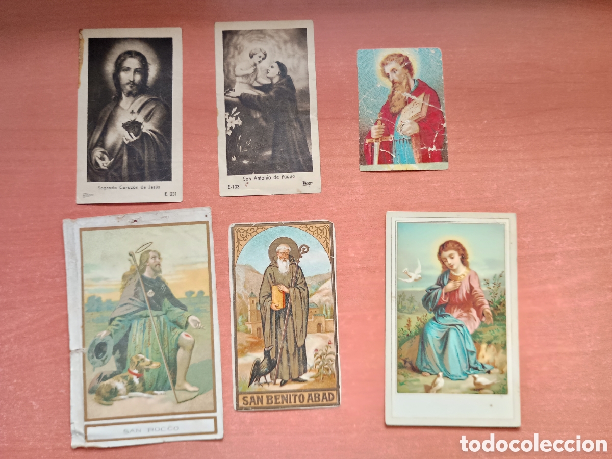 Otros art&iacute;culos de coleccionismo en papel: Seis estampas de motivos religiosos