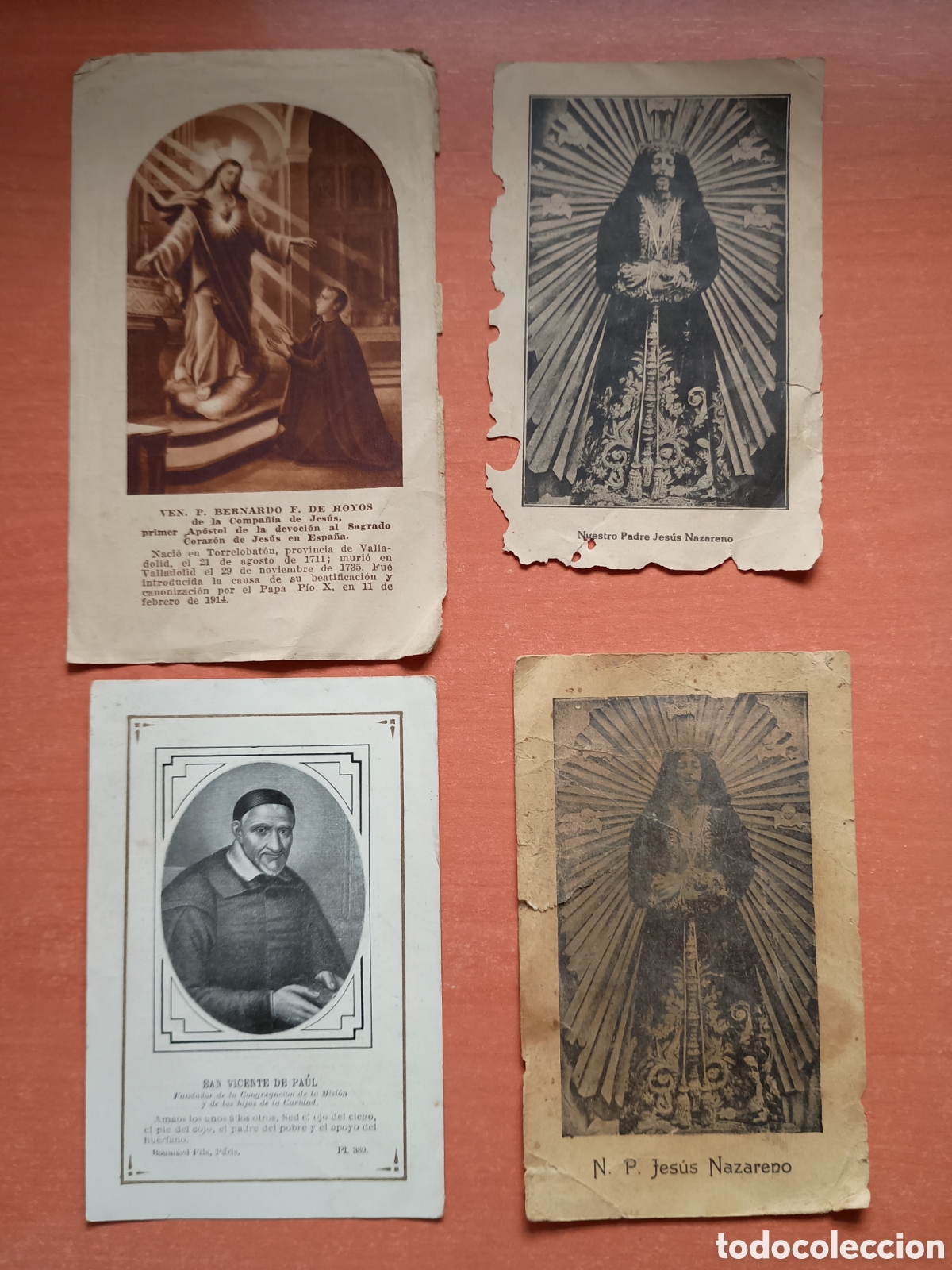 Otros art&iacute;culos de coleccionismo en papel: Estampas de San Bernardo, San Vicente de Pa&uacute;l, Jes&uacute;s Nazareno de Medinaceli