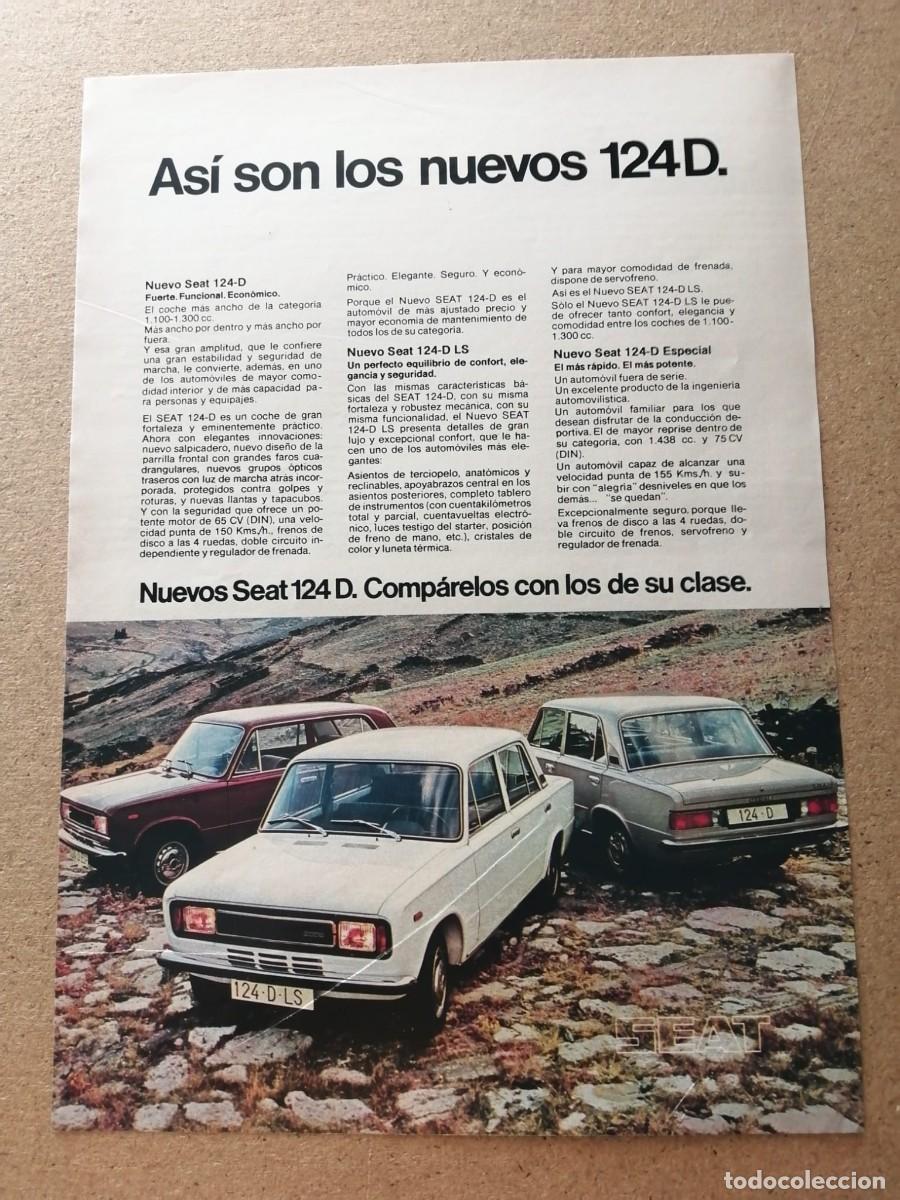 Otros art&iacute;culos de coleccionismo en papel: ANUNCIO. ASI SON LOS NUEVO SEAT 124 D