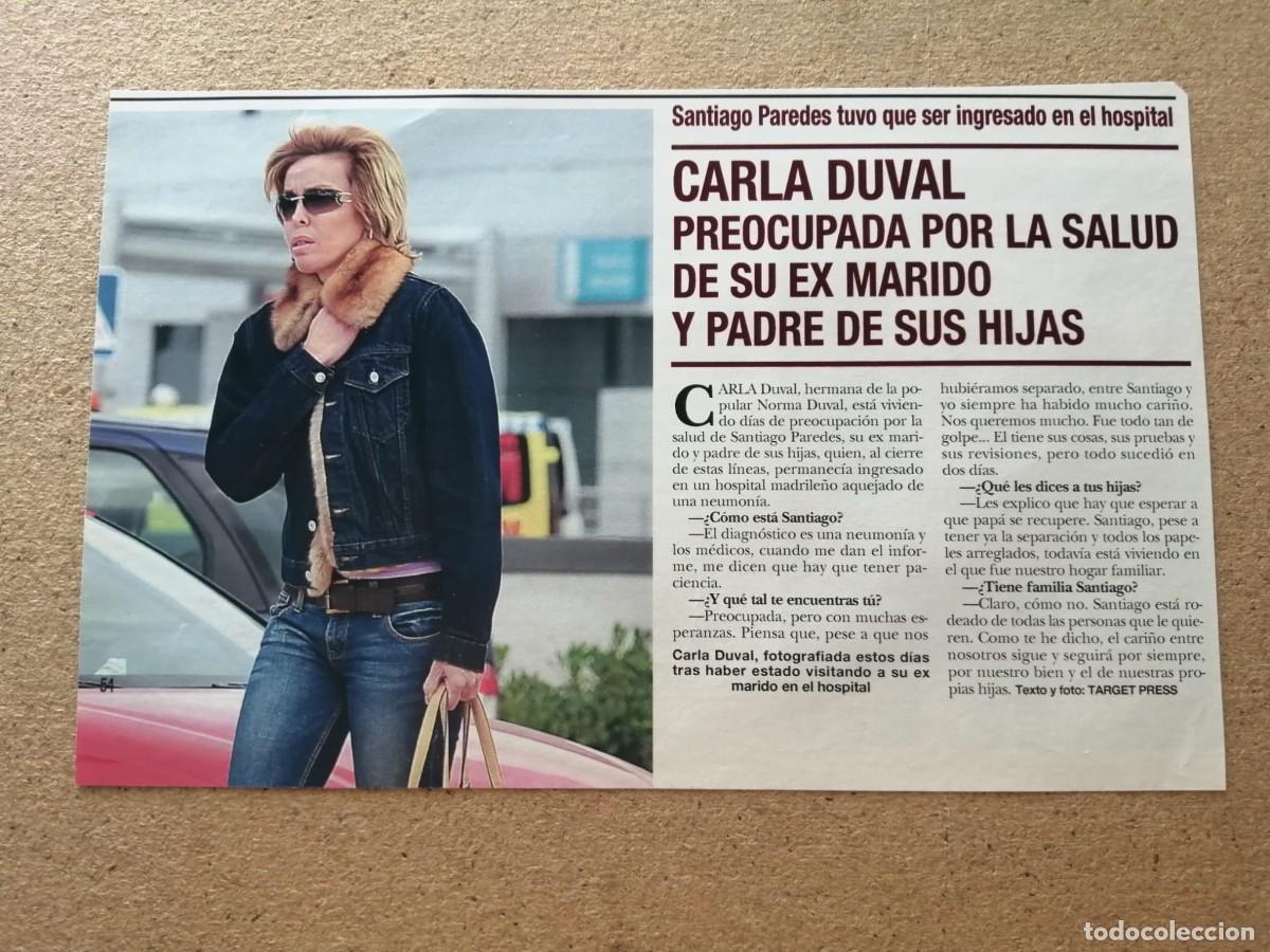 Otros art&iacute;culos de coleccionismo en papel: ARTICULO. CARLA DUVAL PREOCUPADA