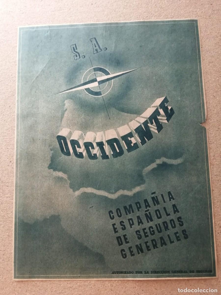 Otros art&iacute;culos de coleccionismo en papel: ANUNCIO. OCCIDENTE, COMPA&Ntilde;IA ESPA&Ntilde;OLA DE SEGUROS CENTRALES