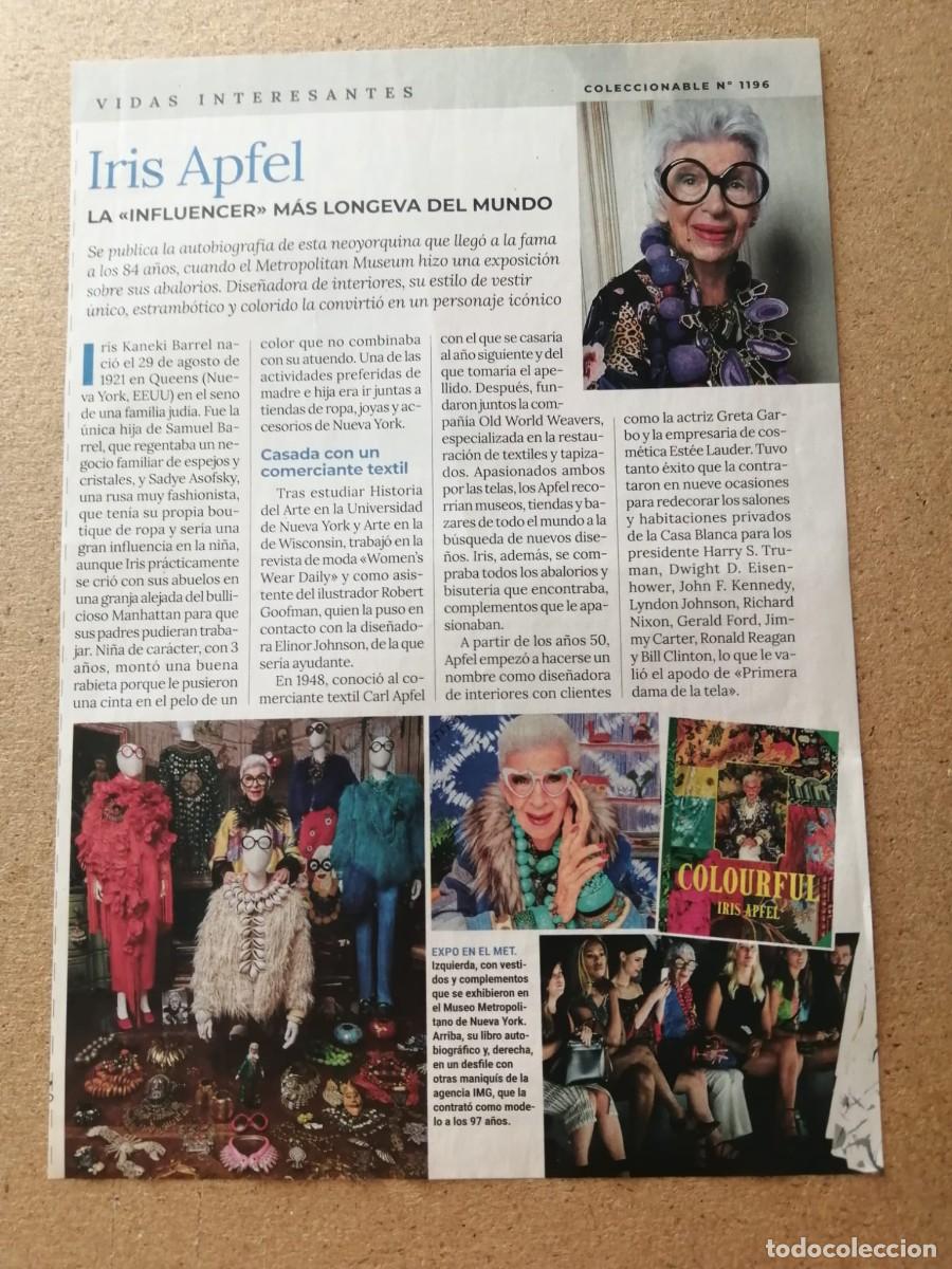 Otros art&iacute;culos de coleccionismo en papel: REPORTAJE. IRIS APFEL, LA INFLUENCER MAS LONGEVA DEL MUNDO