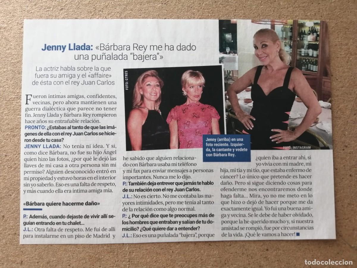 Otros art&iacute;culos de coleccionismo en papel: ARTICULO. JENNY LLADA ENOJADA CON BARBARA REY