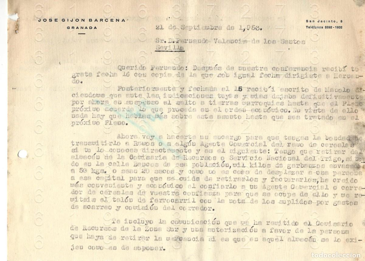 Otros art&iacute;culos de coleccionismo en papel: GRANADA JOSE GIJON BARCENA 1953 CARTA M46