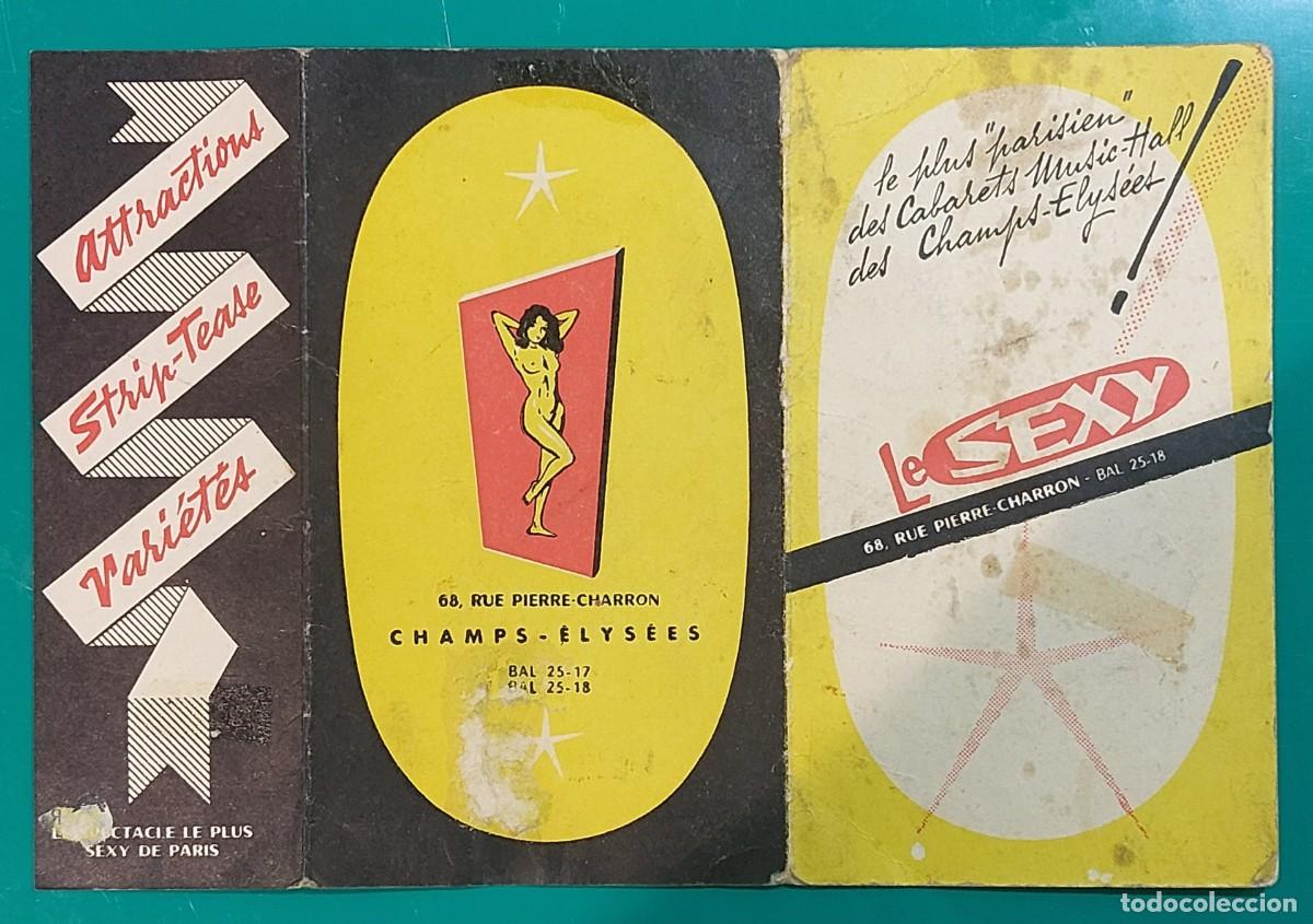Otros art&iacute;culos de coleccionismo en papel: FOLLETO DE CABARET &rdquo;LE SEXY&rdquo; EN PAR&Iacute;S. A&Ntilde;OS 1950