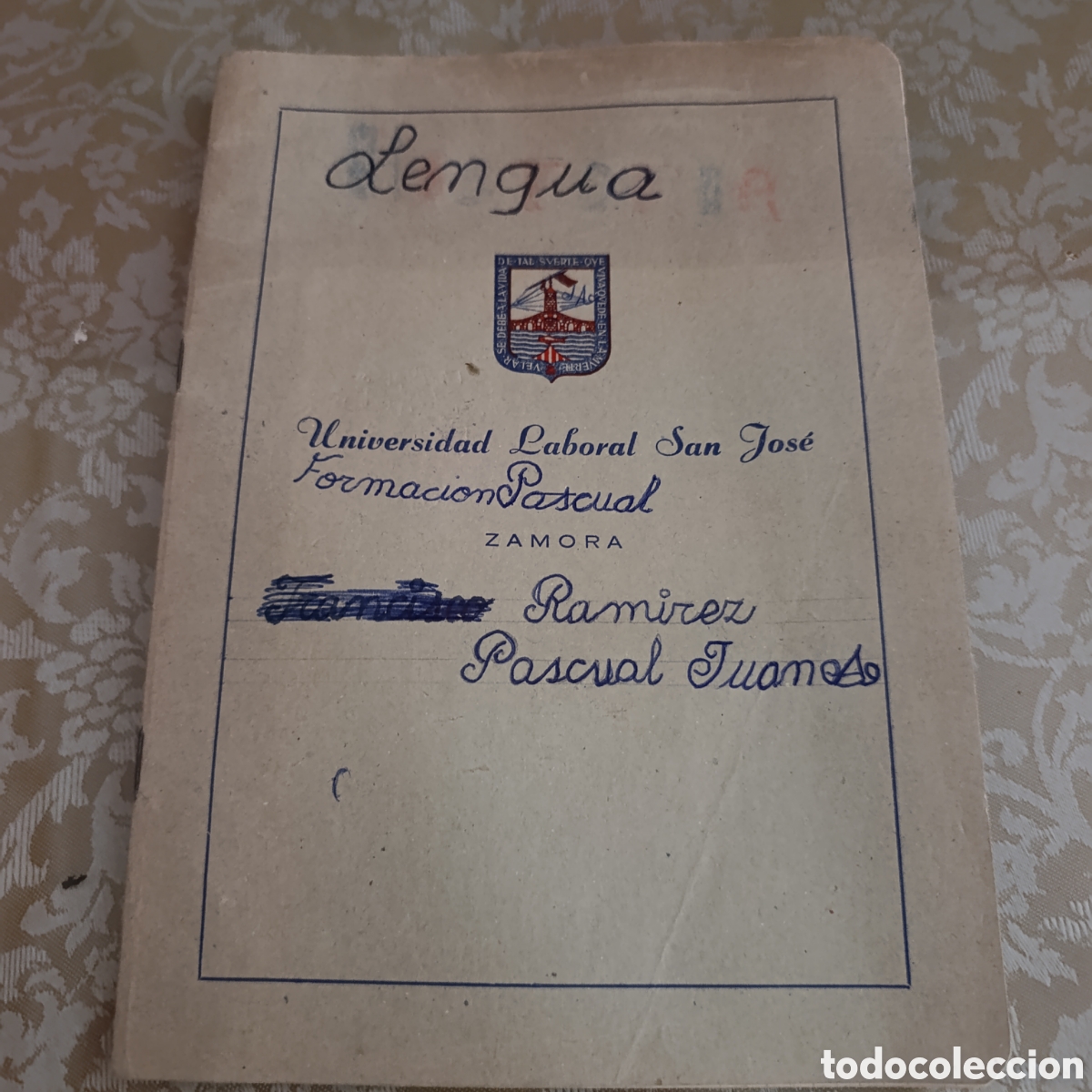 Otros art&iacute;culos de coleccionismo en papel: Universidad Laboral San Jos&eacute; en Zamora,cuaderno antiguo,manuscrito menos de la mitad